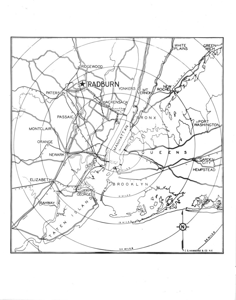 Black and white map of the tri-state area including New York (Long Island, Westchester, and New York City), New Jersey, and Connecticut.