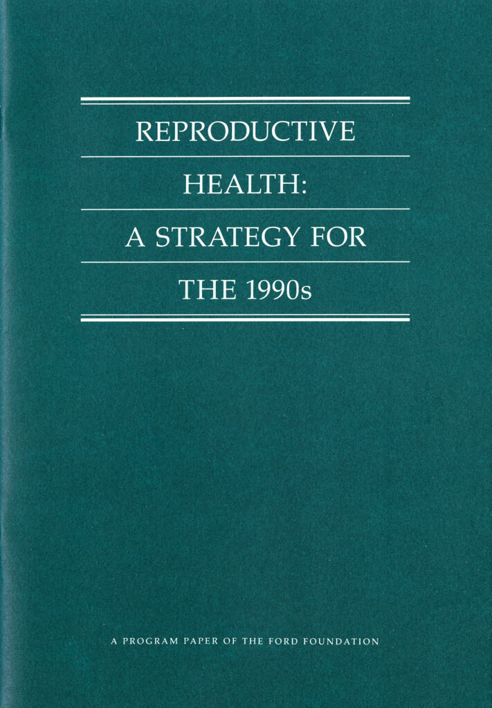 Book cover, "Reproductive Health: A Strategy for the 1990s"